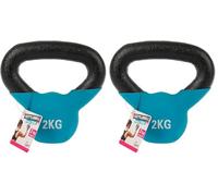 UPFIT - Mancuerna de 2 kg, Kettlebell - A la unidad - Agarre fácil y cómodo - Forma estudiada para poder hacer diferentes ejercicios versátiles - Fabricado en hierro fundido para resistencia confiable