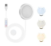 Upgrad 3-Color 3D Impreso LED Lámpara Kit Compatible with Bambu Lab A1/A1 Mini/P1P/P1S/X1C/X1E Makerworld MH001,3 CCT Adjustable (Cálido/Blanco/Frío),Alimentado por USB (DIY-Impresiones no Incluidas)