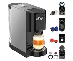 Upgrade 19Bar Máquina de Café Espresso Monodosis 5 en 1 para Nespresso Original/Dolce Gusto/Lavazza Mio/L'OR/Café en Polvo y Sobres de Polvo ESE AC-513HF