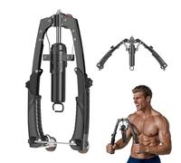 Upgrade 2-In-1 Hydraulic Power Twister with Wheels, Hydraulic Power Chest Press Machine, Adjustable 22-440lbs Twister Arm Exerciser, for Upper Body & Abs Fitness (Non-Wheeled)