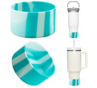 Upgrade 2PCS Protective Silicone Boot Bumper for Stanley Quencher Adventure 40oz 30oz IceFlow 20oz 30oz Tumbler Water Bottle Bottom Sleeve Cover Acce