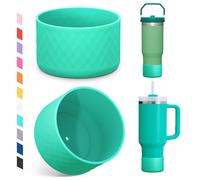 Upgrade 2PCS Protective Silicone Boot Bumper for Stanley Quencher Adventure 40oz 30oz IceFlow 20oz 30oz Tumbler Water Bottle Bottom Sleeve Cover Acce