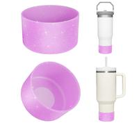 Upgrade 2PCS Protective Silicone Boot Bumper for Stanley Quencher Adventure 40oz 30oz IceFlow 20oz 30oz Tumbler Water Bottle Bottom Sleeve Cover Acce