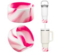 Upgrade 2PCS Protective Silicone Boot Bumper for Stanley Quencher Adventure 40oz 30oz IceFlow 20oz 30oz Tumbler Water Bottle Bottom Sleeve Cover Acce