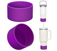 Upgrade 2PCS Protective Silicone Boot Bumper for Stanley Quencher Adventure 40oz 30oz IceFlow 20oz 30oz Tumbler Water Bottle Bottom Sleeve Cover Acce