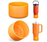 Upgrade 2PCS Protective Silicone Boot Bumper for Stanley Quencher Adventure 40oz 30oz IceFlow 20oz 30oz Tumbler Water Bottle Bottom Sleeve Cover Acce