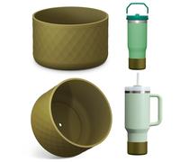 Upgrade 2PCS Protective Silicone Boot Bumper for Stanley Quencher Adventure 40oz 30oz IceFlow 20oz 30oz Tumbler Water Bottle Bottom Sleeve Cover Acce