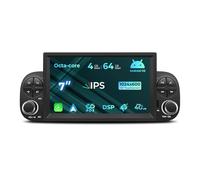 Upgrade 4+64GB Radio para Fiat Panda (MK3 Tipo 319) 2013-2023, 7 Pulgadas Android 14 Radio Wireless Carplay/Android Auto Bluetooth5.0 WiFi 4G GPS Navi Dab+ FM RDS DSP SWC TPMS OBD2