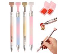 Upgrade Automatic Refillable Wax Pen, Diamond Art Pens Refillable, Wax Pencil for Rhinestones Diamond Art Pens, Refillable for Diamond Art Nail DIY Craft (ABCD)