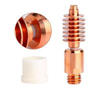 Upgrade Ceramic Core High Flow Bimetal Heatbreak Tubo bimetálico de alta temperatura Compatible con impresora 3D Phaetus Dragon Hotend V2 para imprimir fibra de vidrio, fibra de carbono, metal