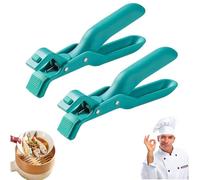 Upgrade Hot Plate Gripper Lifters Tongs, Multi-function Anti-Scald Bowl Clip, Kitchen Silicone Anti Slip Clip Tool for Pot, Pan, Bowl, Plate, Baking Tray (2* Green)