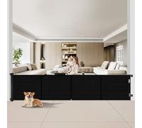 Upgrade - Puertas retráctiles extra largas de 200 pulgadas, puertas de bebé extra anchas de 42 pulgadas de alto para aberturas súper anchas, puertas retráctiles para perros para la casa interior y