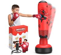 Upgrade Punching Bag for Kids, 67" Stable Kids Boxing Set with Gloves and Air Pump, Premium Punch Bag Toy,Christmas Birthday Gifts for Boys & Girls Age 4-12 for Practicing Karate, Taekwondo, MMA