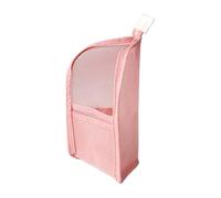 Upgrade Standing Toiletry Bag,Portable Lightweight Travel Toiletry Bag Capacity Mesh Travel Storage Bag,Foldable Hanging For Toothbrush Toothpaste Make Up Bag Cosmetic (Pink)