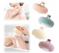 Upgrade Super Soft Suction Cup Bath Ball,2025 New 2-in-1 Bath Ball,Exfoliating Bath Sponge Cleaning Brush,Suction Cup Bath Ball with Finger Rings,Shower Sponges for Women Men (4 colors)