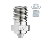 Upgrade V6 Boquilla bimetálica de 0,6 mm de acero templado recubierto de cobre compatible con 1,75 mm V6 Hotend Prusa I3 MK3 MK3S Anycubic Mega S Vyper impresión 3D PEI PEEK o filamento de fibra de