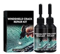 Upgrade Windshield Crack Repair Kit - Automotive Car Windshield Crack Repair Liquid, Fast & Easy Glass Chip Fix, Durable Resin Formula (2PC)