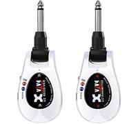 Upgrade Xvive U2 - Sistema inalámbrico para guitarra recargable de 2,4 GHz, transmisor y receptor inalámbrico digital para guitarra eléctrica, bajo, violín, teclado (Plateado)