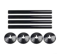 Upgrade Your Living Space Sleek And Modern Design 8pc Pipes Radiator Pipe Covers Chrome, Black, White (Black)