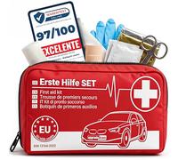 Upgrade4cars Botiquín de Primeros Auxilios para Coche 2026 DIN 13164 Set Europa Válido | Bolsa de Vendajes también para Casa y Viajes