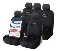 Upgrade4cars Fundas Asientos Coche Universales Negro | Cubre Universal | Protector de Asiento Delantero para Delantero y Trasero | Accesorios Interior Decoracion