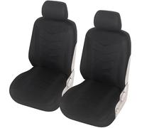 Upgrade4cars Fundas Asientos Delanteros Coche Universales Negro Accesorios | Para conductor & acompañante | apto para la mayoría de coches | Lavable a 30 grados | Verano & Invierno