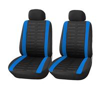 Upgrade4cars Fundas Asientos Delanteros Coche Universales Negro Azul | Para conductor & acompañante | apto para la mayoría de coches | Lavable a 30 grados | Verano & Invierno