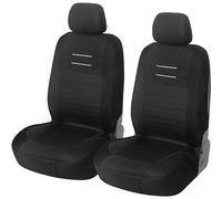 Upgrade4cars Fundas Asientos Delanteros Negro Versión 2026 | Set Fundas Universales | Protectores para Conductor y Acompañante