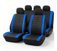 Upgrade4cars Fundas Asientos Set Universal Versión 2026 | Protectores para Delanteros y Trasero en Azul | Accesorios Coches Interior Decoración