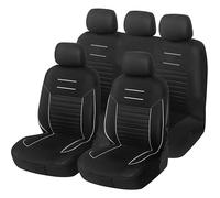 Upgrade4cars Fundas Asientos Set Universal Versión 2026 | Protectores para Delanteros y Trasero en Blanco | Accesorios Coches Interior Decoración