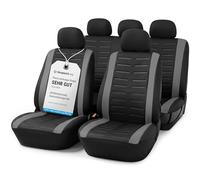 Upgrade4cars Fundas Asientos Set Universal Versión 2026 | Protectores para Delanteros y Trasero en Gris | Accesorios Coches Interior Decoración