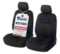Upgrade4cars Fundas para Asientos Delanteros Set Versión 2026 | Fundas Protectores Universales en Azul para Conductor y Acompañante | Accesorios Coches Interior Decoración