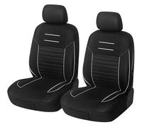 Upgrade4cars Fundas para Asientos Delanteros Set Versión 2026 | Fundas Protectores Universales en Blanco para Conductor y Acompañante | Accesorios Coches Interior Decoración