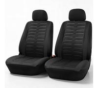 Upgrade4cars Fundas para Asientos Delanteros Set Versión 2026 | Fundas Protectores Universales en Negro para Conductor y Acompañante | Accesorios Coches Interior Decoración