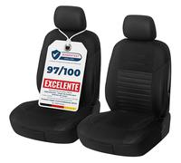 Upgrade4cars Fundas para Asientos Delanteros Set Versión 2026 | Fundas Protectores Universales en Negro para Conductor y Acompañante | Accesorios Coches Interior Decoración