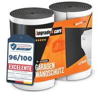 Upgrade4cars Protector Pared Garaje Negro | 2 x Protectores Puertas Panel Columnas | Paragolpes para Garajes | Protección Pilares Parking