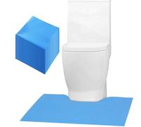 Upgraded 25 Pack Disposable Toilet Mats,Super Absorbent Toilet Floor Protector from Urine,Disposable Toilet Floor Mat for Urine,U Shaped Toilet Mat for Urine,Around Toilet Floor Protector 24" x 22"