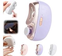 Upgraded 3 in 1 Automatic Electric Nail Clipper with Polishing, Electric Nail Clippers for Adults, with Light for Baby Adult and Seniors, Electric Nail Clippers Nail File with Light (Purple)