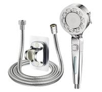 Upgraded 4-speed Multi-function Boost Filter Shower Head Bathroom Accessories One-button Switch Shower(Grey Set)
