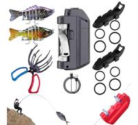 Upgraded Automatic Fishing Knot Tying Tool,Electric Knot Assist,USB Rechargeable Lure Knotters,Fishing Knotting Machine,Quick Tying Device Fishings Hook Tier Knots for Fishings Lovers，Grey+