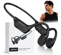 Upgraded Bone Conduction Headphones for Swimming - IPX8 Cordless Open Ear Earbuds with MP3, 32GB Memory, 8 Hrs Playtime - Bluetooth 6.0 Swimming Headphones Secure Fit for Cycling, Running Gym, Black
