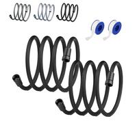 Upgraded Explosion-proof Braided Shower Hose - Anti-leak,2025 New Extra Long Flexible Handheld Hose Replacement,for Shower Head Attachment (2PCS-Black,78 in/2 m)