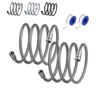 Upgraded Explosion-proof Braided Shower Hose - Anti-leak,2025 New Extra Long Flexible Handheld Hose Replacement,for Shower Head Attachment (2PCS-Gray,78 in/2 m)