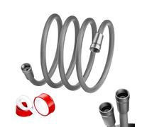 Upgraded Explosion-proof Braided Shower Hose Extra Long 59 Inches, Flexible and Durable, Shower Curtain Head Hoses Replacement (Grey,1PC/59In)
