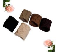 Upgraded High Elasticity Hair Bands, High Ponytail Essentials, Large Stretch Hair Ties Bands, Strong Hold, No Slip, Comfortable and Durable Hair Ties, Ideal for All Hair Types (Mixed Coffer*5)