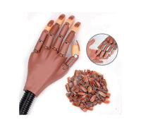 Upgraded Nail Training Practice Hands - Flexible And Removable Prosthetic Hand for Manicure (best Diy Practice Tool)
