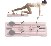 Upgraded Pilates Reformer Machine - Pink Pilates Reformer Set | Ab Roller Training Board | Multifunctional With Knee Pad, Ab Core Trainer & Full Body | At Home Pilates Equipment | 105 X 40 X 3cm