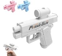Upgraded Prank Two-Way Water Gun, 3 Colors Double-Sided Quirky and Trick Spraying Water, Compulsive Two-Way, Suitable for Friends, School, Parties for Prank Lovers (White)