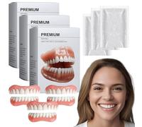 Upgraded SmileFitPro Multi-Functional Shaping Silicone Denture Set New 2025 PerfectFit Denture Silicone Reline Kit, Soft Silicone Reline, Natural-Looking Teeth, Comfort-Fit, Waterproof (3Set)