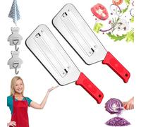 Upgraded Stainless Steel Cabbage Shredder for Coleslaw, Double-Layer Slicer& Multifunctional Vegetable Cutter for Sauerkraut,Salad and Stir Fry Prep (2Pcs-C)